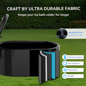 Portable inflatable pvc ice <b>bath</b> tub with cover <b>foldable</b> ice <b>bath</b> cold water tub for sport recovery - Product Image 5