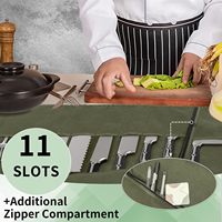 Couteau de chef professionnel sac à roulettes étui en toile cirée étanche avec sangle réglable sacs et étuis à usage spécial chefs de cuisine