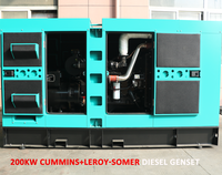 Générateur diesel Cummins à prix avantageux, 200 kW/kVA, 250 kVA, avec alimentation monophasée/triphasée 50/60 Hz, 24 V CC, pour solution d'alimentation des installations industrielles