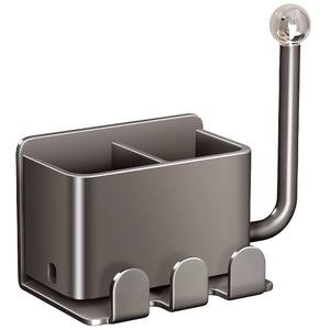 Support mural rectangulaire poli sans perçage pour accessoires de coiffure, rangement de bijoux, serre-têtes et peignes - Product Image 2