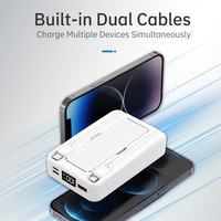 Cargador Inalámbrico Magnético Digital de 15W, 22.5W con Cable Integrado, Carga Súper Rápida, Banco de Energía con Cable, Soporte para Teléfono Móvil