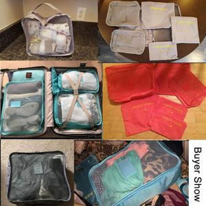 Yy778 Lot de 6 sacs de rangement pour bagages, organiseurs de voyage personnels, cubes de rangement - Product Image 6