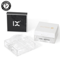 Boîtier d'emballage carré vide en plastique de 8g pour poudre libre, personnalisable en gros, de haute qualité, pour maquillage et cosmétiques