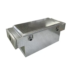 Portatile di alluminio tool box con maniglia e metallo serrature piccolo di alluminio cassetta degli attrezzi