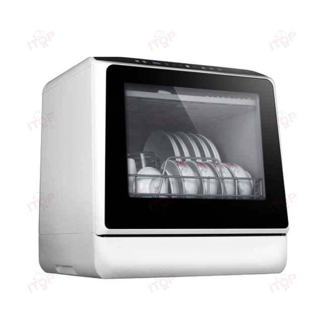 2024 Hot Sale Kitchen Household Electric Mini Automatic Dishwashers Full-integrated Countertop Small Dishwasher