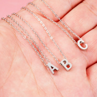 Collier avec initiale en lettre de l'alphabet, en acier inoxydable 316L plaqué or 18 carats PVD, argent de haute qualité non ternissant, bijoux pour femmes