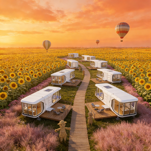 Capsule House Desirt Space Capsule House, maison-capsule solaire sur roues, avec cuisine et salle de bain intégrées - Product Image 1