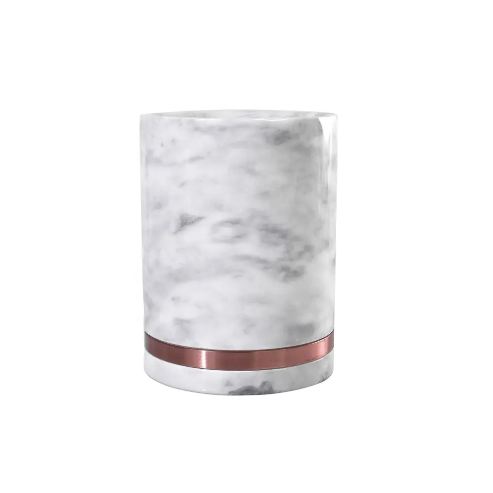 Marble Container Wine Ice Bucket Nature Màu Trắng Xô, Làm Mát & Holders Bảng Trung Tâm Trang Trí Vòng Đá Cẩm Thạch Độc Đáo