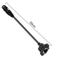Câble adaptateur XLR 5 broches RJ45 - Adaptateur convertisseur XLR 5 broches femelle vers RJ45 femelle DMX (30 cm/12 pouces)