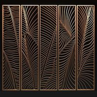 Panneau de séparation en métal Art Déco, coulissant, portable, découpé au laser, en aluminium, design de cloison de pièce