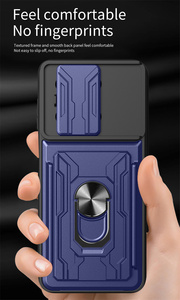 Étui pour téléphone Xiaomi POCO X6 Pro 5G avec anneau magnétique et fente pour <span class=keywords><strong>carte</strong></span> de protection d'objectif d'armure - Product Image 2
