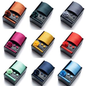 Fornitura Diretta dalla Fabbrica: Cravatta in Poliestere da Uomo con Fazzoletto Quadrato, Gemelli e Spilla, in Confezione Regalo, Accessori <span class=keywords><strong>per</strong></span> Matrimonio e <span class=keywords><strong>per</strong></span> <span class=keywords><strong>la</strong></span> Nuova Moglie - Product Image 1