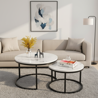 Table basse ronde en MDF de luxe moderne et durable, hautement recommandée pour les meubles de salon de luxe
