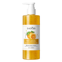 SADOER Gel Douche Liquide Orange VC 300ml Exfoliant Doux Éclaircissant Hydratant Contrôle du Sébum Nettoyage en Profondeur Peaux Sèches
