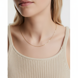 Collar de Moda con Cadena de Puntos en Capas - Product Image 1