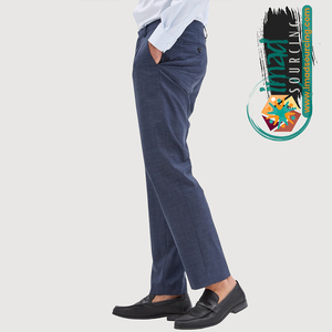 Pantalones Formales de Pierna Recta para Hombre, Color Sólido, Poliéster de Peso Medio, Antiarrugas, Frente Plano, Bolsillos Laterales, Ropa de Oficina para Otoño - Product Image 3