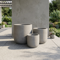 Produits en gros pot de fleur léger en béton et jardinières lot de 3 ciment pour la maison et le jardin fabriqué au Vietnam centre de jardin