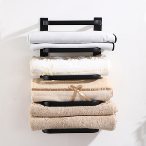Hiện đại Matte đen 5-Layer khăn giá phòng tắm Rack khăn kệ và chủ - Product Image 3