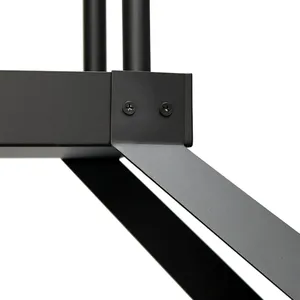 Crémaillère à vin murale JH-Mech, réglable, en métal noir industriel, crémaillère à verres à vin <span class=keywords><strong>suspendue</strong></span>, décoration murale pour bars - Product Image 4