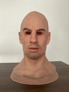 Mặt nạ silicon nam giới chân thực, mỏng, dành cho người già, có thể mở miệng - Product Image 6