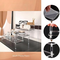 Présentoir à étages en acrylique personnalisé, support en acrylique transparent détachable pour la présentation en boulangerie, en cosmétique et en magasin