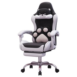 Silla de Oficina Convertible para Juegos, Giratoria 360 Grados, Reclinable, con Elevación, Marco de Acero Inoxidable, Diseño Ergonómico, Altura Ajustable - Product Image 1