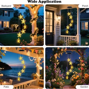 โคมไฟพลังงานแสงอาทิตย์รูปปลาดาว LED สำหรับตกแต่งสวน โคมไฟแขวนภายนอกอาคาร - Product Image 2