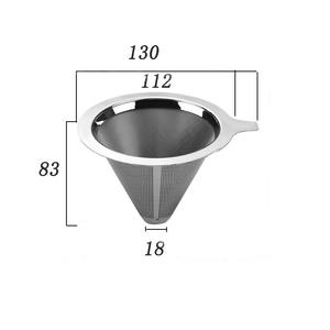 Entonnoir à café de taille moyenne goutte à goutte double <span class=keywords><strong>filtre</strong></span> en acier inoxydable <span class=keywords><strong>papier</strong></span> <span class=keywords><strong>filtre</strong></span> à café fait à la main <span class=keywords><strong>filtre</strong></span> à café moulu à la main - Product Image 5