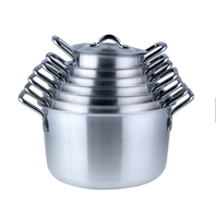 Peralatan Masak Aluminium 5Pcs/Set Panci Masak Besar Set Aluminium untuk Pasar Afrika dan Timur Tengah