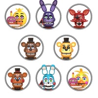 24 Estilos de Figuras de Acción Mini de Five Nights at Freddy's, Bloques de Construcción de Osos de Medianoche, Juguetes de Ladrillos para Niños