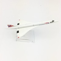 Model Pesawat Diecast Logam Air France Concorde 16cm Skala 1/400, Hadiah Koleksi Ulang Tahun