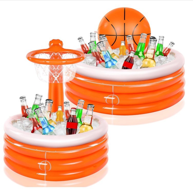 Drink Coolers Tabletop Inflatable Cooler Inflatable Basketball Coolers  Ultimate Party Accessories