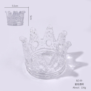 Gobelet en verre à strass pour poudre acrylique, coupelle de nettoyage pour pinceaux de manucure, outil pour ongles - Product Image 5