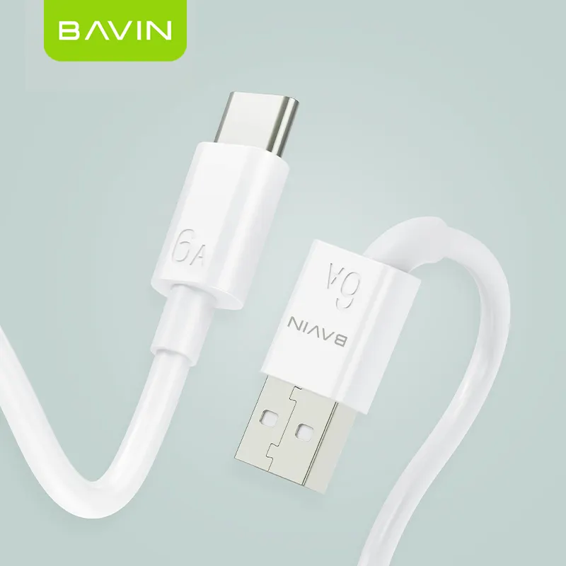 BAVIN CB294 6a 18w 12w grosir murah pengisian daya Cepat usb Tipe c android kabel data ponsel untuk ios
