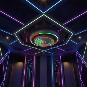 Decoración de Pared de Hierro Forjado con Ventilador Turbo y Luz, Estilo Tecnológico Espacial, Personalizable, para Bares y KTV - Product Image 2