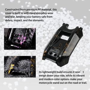 Cache-batterie <span class=keywords><strong>de</strong></span> moto LINGQI RACING en carbone, protection <span class=keywords><strong>de</strong></span> remplacement pour moto tout-terrain Light Bee Dirt Pit Bike - Product Image 4