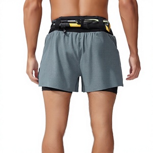 Pantalones Cortos Deportivos Personalizados de Alta Calidad para <span class=keywords><strong>Hombre</strong></span>, Pantalones Cortos de Entrenamiento para Maratón, Sin Costuras, de Doble Capa, Transpirables, de Secado Rápido, para Correr por Senderos - Product Image 1