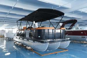 <span class=keywords><strong>Bateau</strong></span> ponton de fête Ecocampor, maison flottante, <span class=keywords><strong>bateau</strong></span> ponton avec <span class=keywords><strong>moteur</strong></span>, <span class=keywords><strong>petit</strong></span> <span class=keywords><strong>bateau</strong></span> ponton pour passagers, <span class=keywords><strong>prix</strong></span> des bateaux pontons, aluminium de luxe - Product Image 3