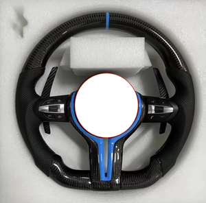 Volant complet en cuir suédé et fibre de carbone modifié M Sport pour <span class=keywords><strong>BMW</strong></span> X3 X4 X5 F10 F20 F30 F11 F44 F13 F15 F85 M6 - Product Image 1