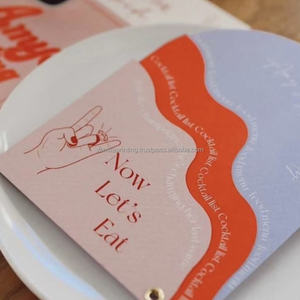 Collaborative Wedding Card Set Souvenir with Tassel Custom Logo RSVP Menu <b>Paperboard</b> Printing Promotional Gifts Made in China - Product Image 4