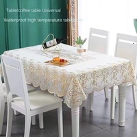 Nappe jetable en PVC gaufré à motif floral 90x140cm, style moderne, pour hôtels, imperméable, anti-taches et anti-brûlure