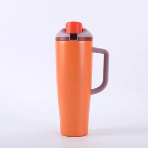 Gobelet de voiture grande capacité avec poignée, en acier inoxydable 304, double paroi isolée sous vide, affichage de la température, écologique - Product Image 4