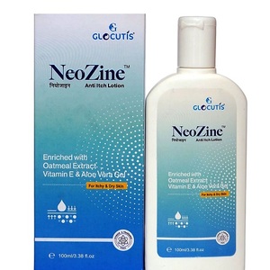 Lotion anti-démangeaisons Glocutis NeoZine (100 ml) avec de l'avoine, de la vitamine E et de l'aloe vera, hydratant apaisant pour soulager les peaux sèches - Product Image 3