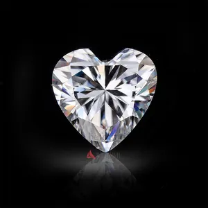 Atacado preço solto moissanite joias fantasia cor áspero coração corte moissanite laboratório sintético criado diamantes