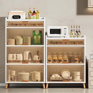 Armoires de rangement en plastique pliables vêtements Snack jouets stockage d'ustensiles maison chambre salon <span class=keywords><strong>cuisine</strong></span> - Product Image 4