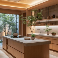 Îlot de cuisine personnalisé Senger, design moderne et luxueux, armoire modulaire, plan de travail en pierre, construction écologique
