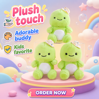 Peluche Tortue Verte Mignonne Kawaii de 8 Pouces avec Coquille, Prix de Jeu d'Arcade, Vente Directe Usine