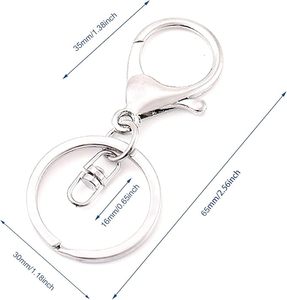 Llaveros de Oro con Anillas y Cadenas de 1.92 pulgadas, Kit de Herrajes DIY para Llaveros, Accesorios para Anillas de Llaves para Proyectos de Fabricación de Llaveros - Product Image 2