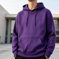 Hoodie oversize épais uni personnalisé avec logo, en stock