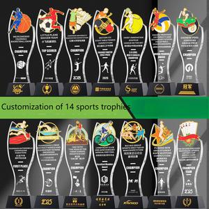 Trophée en Cristal Personnalisé Championnat de Basketball <span class=keywords><strong>Football</strong></span>, Couleurs et Motifs Personnalisables, Récompenses Coupe Trophée en Cristal - Product Image 3